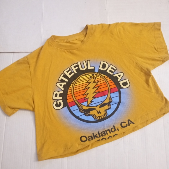 Grateful Dead Yellow Logo Crop Tee 787 - Picture 2 of 7